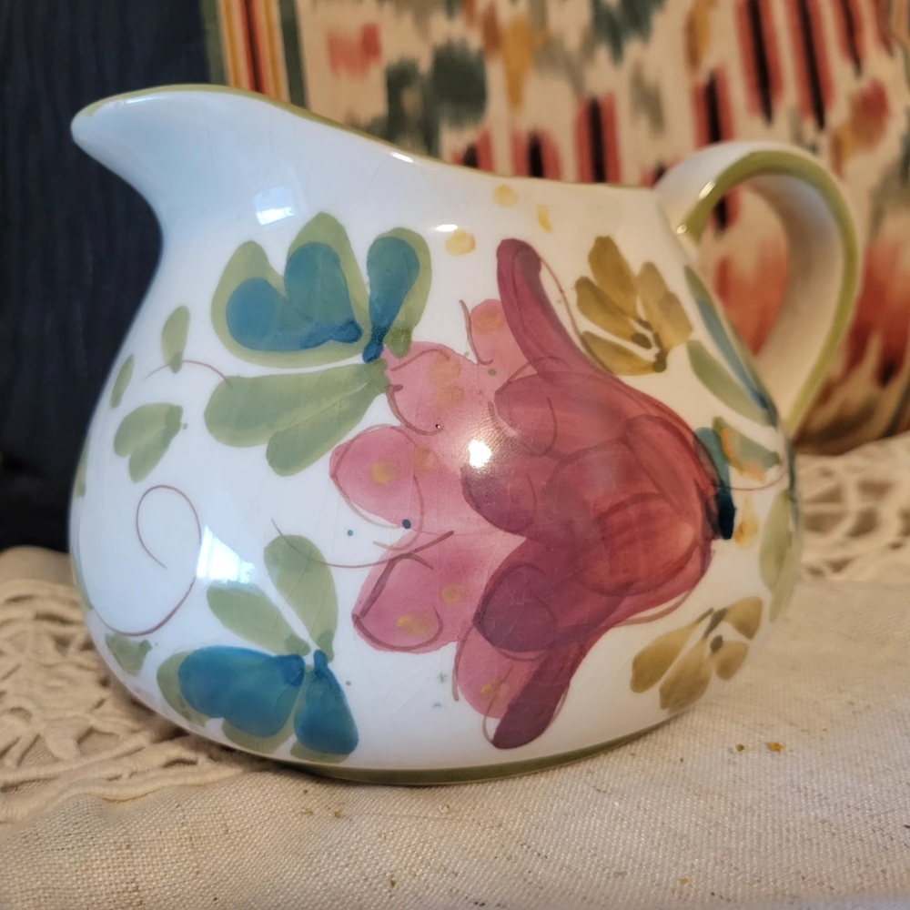 Handpainted Pitcher, Portugal, Vase